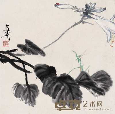 王雪涛 草虫 镜心 34.5×35cm